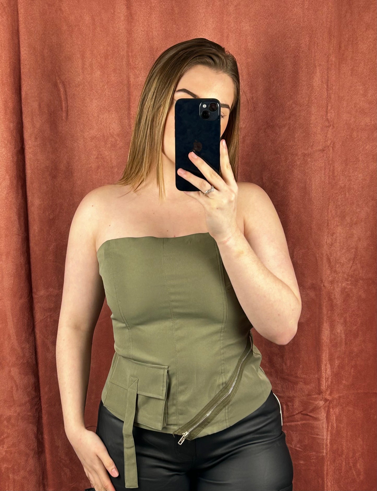 CARGO CORSET TOP (GROEN)