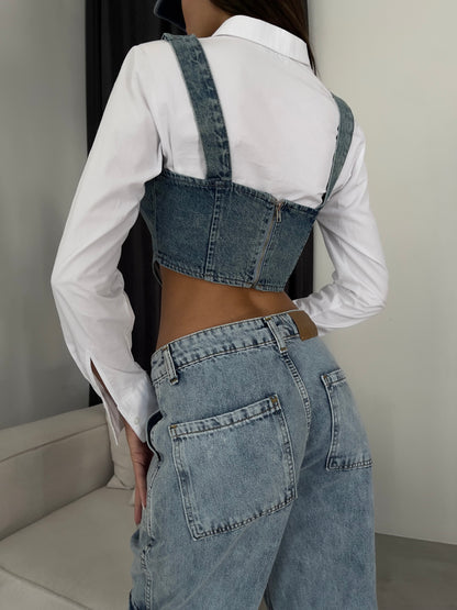 DENIM CORSET TOP
