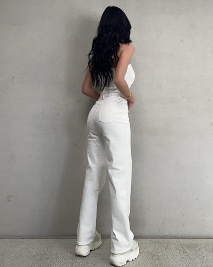 DENIM JUMPSUIT (WIT)
